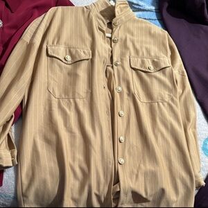 Elegant Beige Button Down Shirt